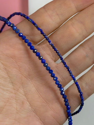 LAPIS LAZULI FACET CHOKER NECKLACE Necklace The Crystal Avenues 