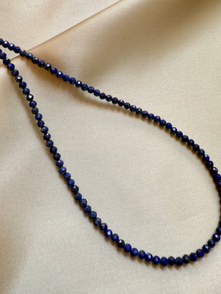 LAPIS LAZULI FACET CHOKER NECKLACE Necklace The Crystal Avenues 