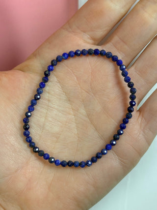 LAPIS LAZULI FACET STRETCH BRACELET Bracelet The Crystal Avenues 
