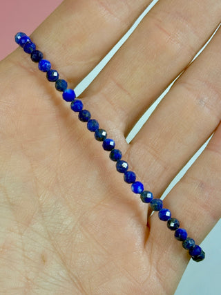 LAPIS LAZULI FACET STRETCH BRACELET Bracelet The Crystal Avenues 