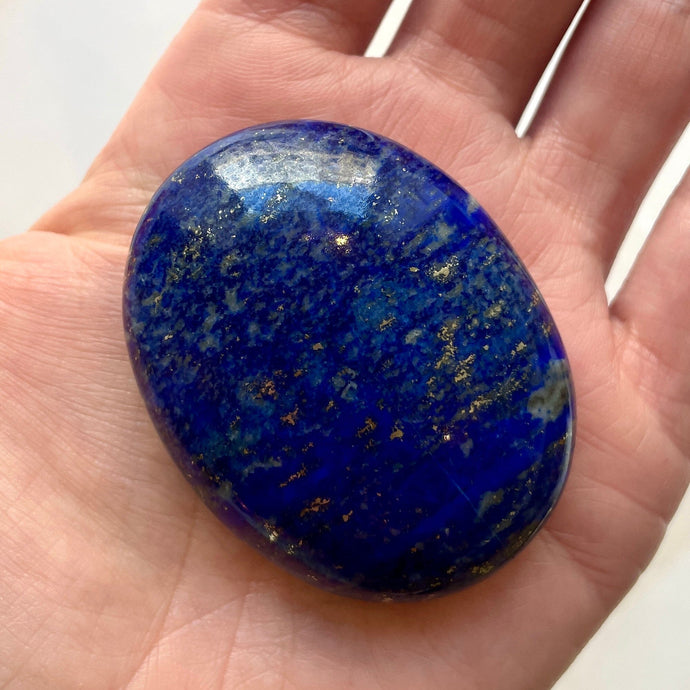 LAPIS LAZULI PALM STONE (2) tumble stone The Crystal Avenues 