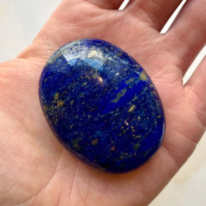 LAPIS LAZULI PALM STONE (4) tumble stone The Crystal Avenues 