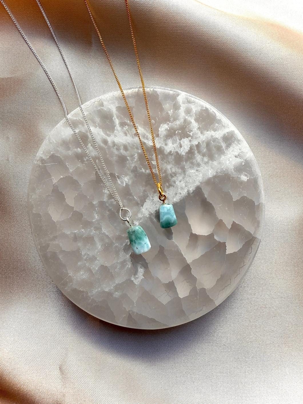 LARIMAR CRYSTAL NECKLACE - 'NUGGET' PENDANT Necklace The Crystal Avenues 