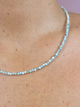 LARIMAR FACET CHOKER NECKLACE Necklace The Crystal Avenues 