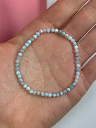 LARIMAR FACET STRETCH BRACELET Bracelet The Crystal Avenues 