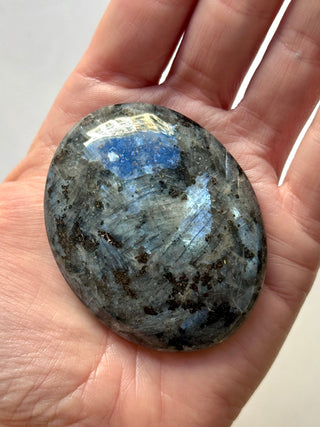 LARVIKITE PALM STONE (2) Palm stone The Crystal Avenues 