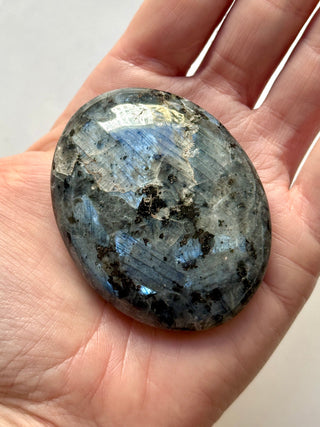 LARVIKITE PALM STONE (3) Palm stone The Crystal Avenues 