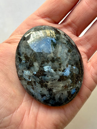 LARVIKITE PALM STONE (7) Palm stone The Crystal Avenues 