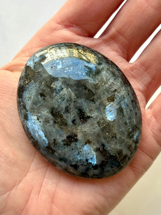 LARVIKITE PALM STONE (7) Palm stone The Crystal Avenues 
