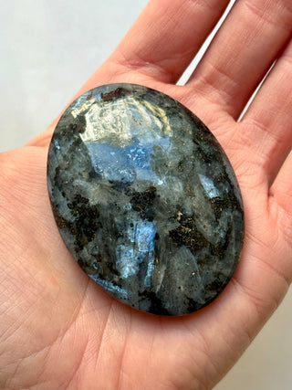 LARVIKITE PALM STONE (9) Palm stone The Crystal Avenues 