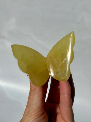 LEMON CALCITE BUTTERFLY (2) The Crystal Avenues 