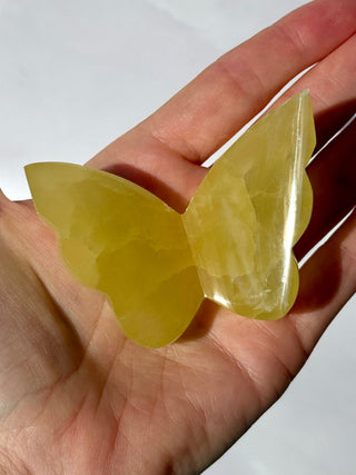 LEMON CALCITE BUTTERFLY (2) The Crystal Avenues 