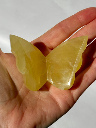 LEMON CALCITE BUTTERFLY (3) The Crystal Avenues 