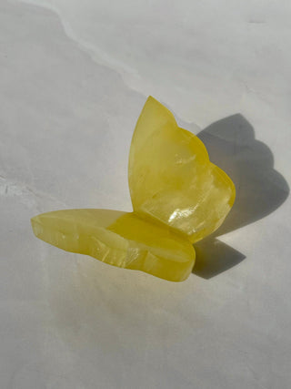 LEMON CALCITE BUTTERFLY (3) The Crystal Avenues 