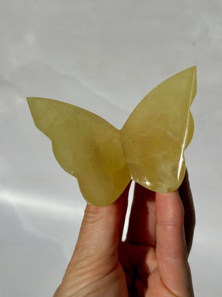 LEMON CALCITE BUTTERFLY (3) The Crystal Avenues 