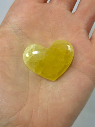 LEMON CALCITE HEART (1) Heart The Crystal Avenues 