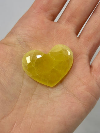 LEMON CALCITE HEART (1) Heart The Crystal Avenues 