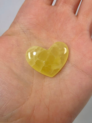 LEMON CALCITE HEART (10) Heart The Crystal Avenues 
