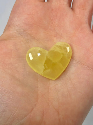 LEMON CALCITE HEART (10) Heart The Crystal Avenues 