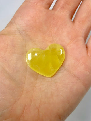 LEMON CALCITE HEART (11) Heart The Crystal Avenues 