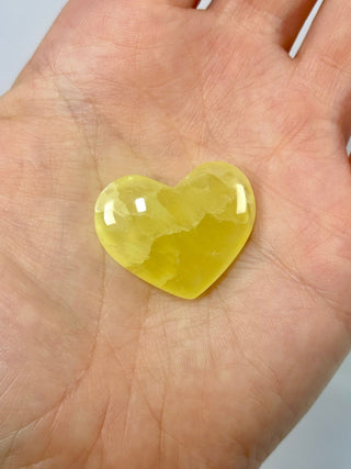 LEMON CALCITE HEART (11) Heart The Crystal Avenues 