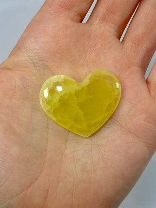 LEMON CALCITE HEART (2) Heart The Crystal Avenues 