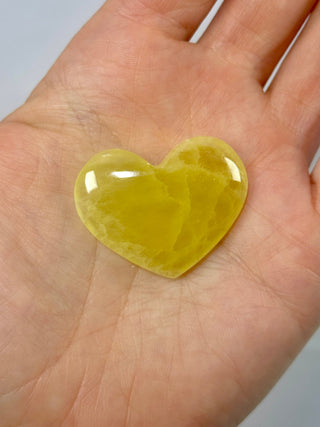 LEMON CALCITE HEART (2) Heart The Crystal Avenues 