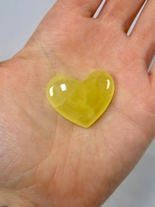 LEMON CALCITE HEART (5) Heart The Crystal Avenues 