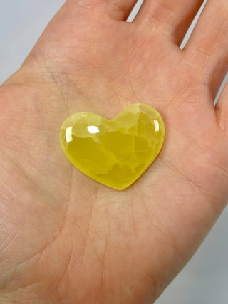 LEMON CALCITE HEART (9) Heart The Crystal Avenues 