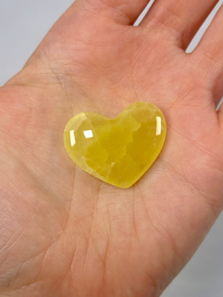 LEMON CALCITE HEART (9) Heart The Crystal Avenues 