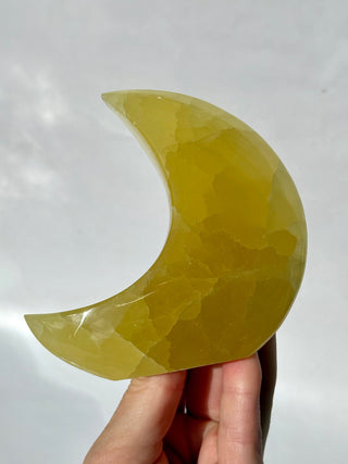 LEMON CALCITE MOON (5) Heart The Crystal Avenues 