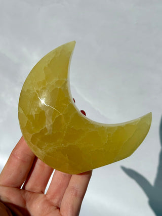 LEMON CALCITE MOON (5) Heart The Crystal Avenues 