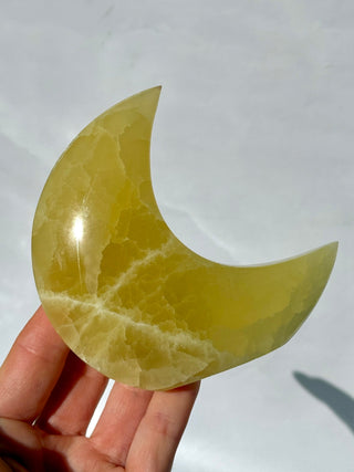 LEMON CALCITE MOON (6) Heart The Crystal Avenues 