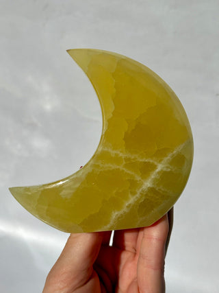LEMON CALCITE MOON (6) Heart The Crystal Avenues 
