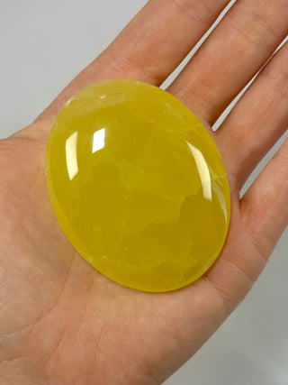 LEMON CALCITE PALM STONE (1) Palmstone The Crystal Avenues 