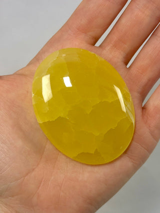 LEMON CALCITE PALM STONE (2) Palmstone The Crystal Avenues 