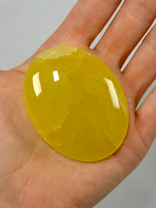 LEMON CALCITE PALM STONE (2) Palmstone The Crystal Avenues 