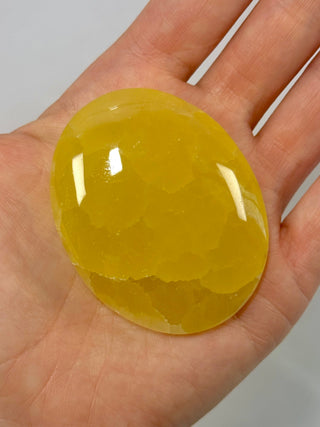 LEMON CALCITE PALM STONE (3) Palmstone The Crystal Avenues 