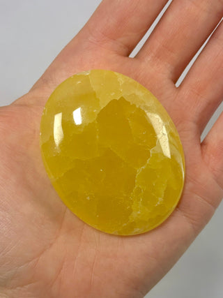 LEMON CALCITE PALM STONE (3) Palmstone The Crystal Avenues 