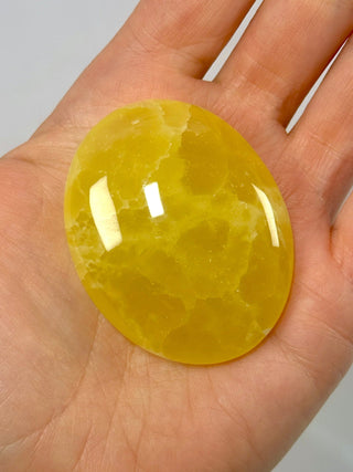 LEMON CALCITE PALM STONE (4) Palmstone The Crystal Avenues 