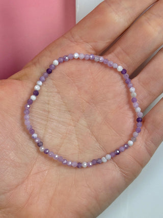 LEPIDOLITE FACET STRETCH BRACELET Bracelet The Crystal Avenues 