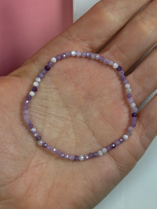 LEPIDOLITE FACET STRETCH BRACELET Bracelet The Crystal Avenues 