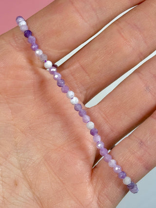 LEPIDOLITE FACET STRETCH BRACELET Bracelet The Crystal Avenues 