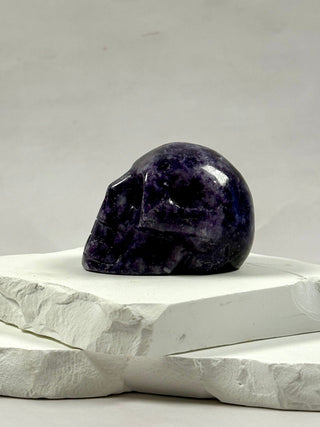 LEPIDOLITE SKULL CARVING (1) Heart The Crystal Avenues 
