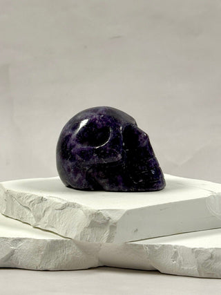 LEPIDOLITE SKULL CARVING (1) Heart The Crystal Avenues 