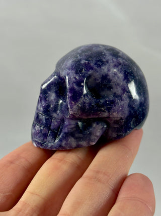 LEPIDOLITE SKULL CARVING (1) Heart The Crystal Avenues 