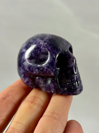 LEPIDOLITE SKULL CARVING (1) Heart The Crystal Avenues 