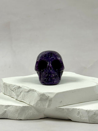 LEPIDOLITE SKULL CARVING (2) Heart The Crystal Avenues 