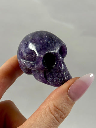 LEPIDOLITE SKULL CARVING (2) Heart The Crystal Avenues 