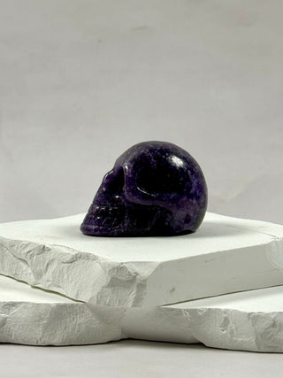 LEPIDOLITE SKULL CARVING (2) Heart The Crystal Avenues 